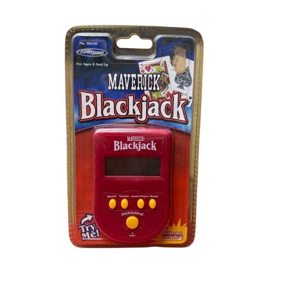 Techno Source Maverick Blackjack Model 30120 Handheld Electronic Game 2002 NOS